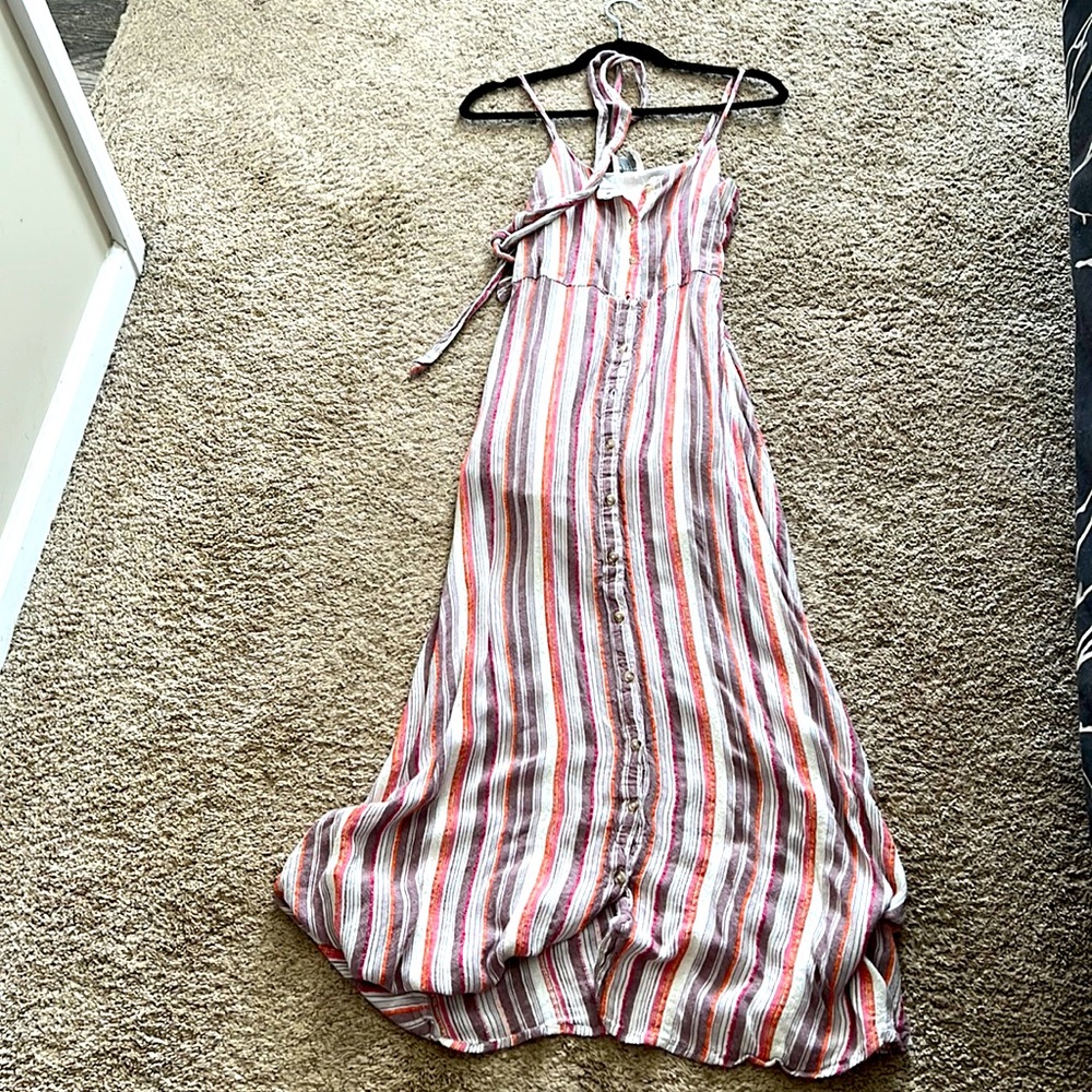 striped harper heritage maxi dress, size medium